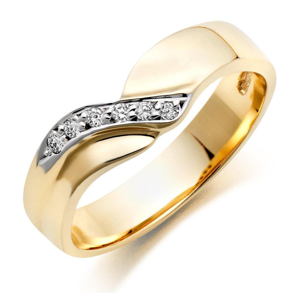 9ct Gold Diamond Wedding Ring | 0004983 | Beaverbrooks the Jewellers