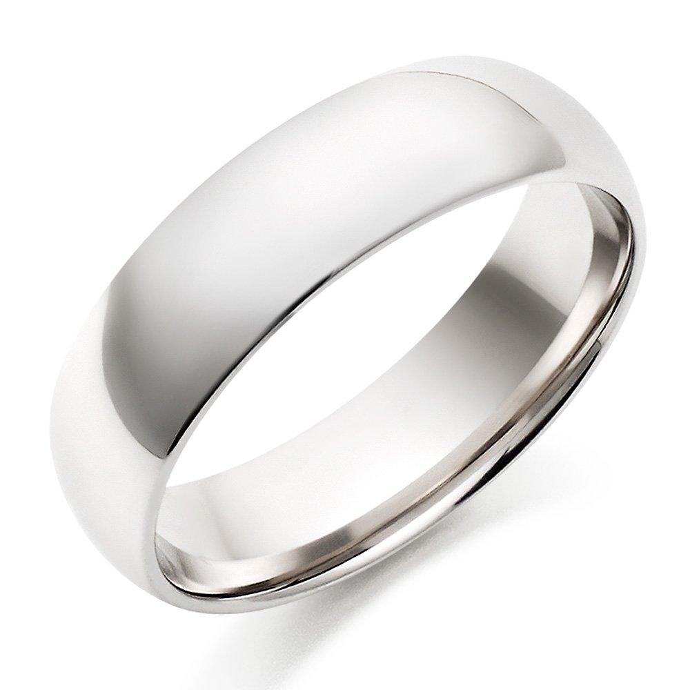 9ct White Gold Men's Wedding Ring | 0004988 | Beaverbrooks the Jewellers