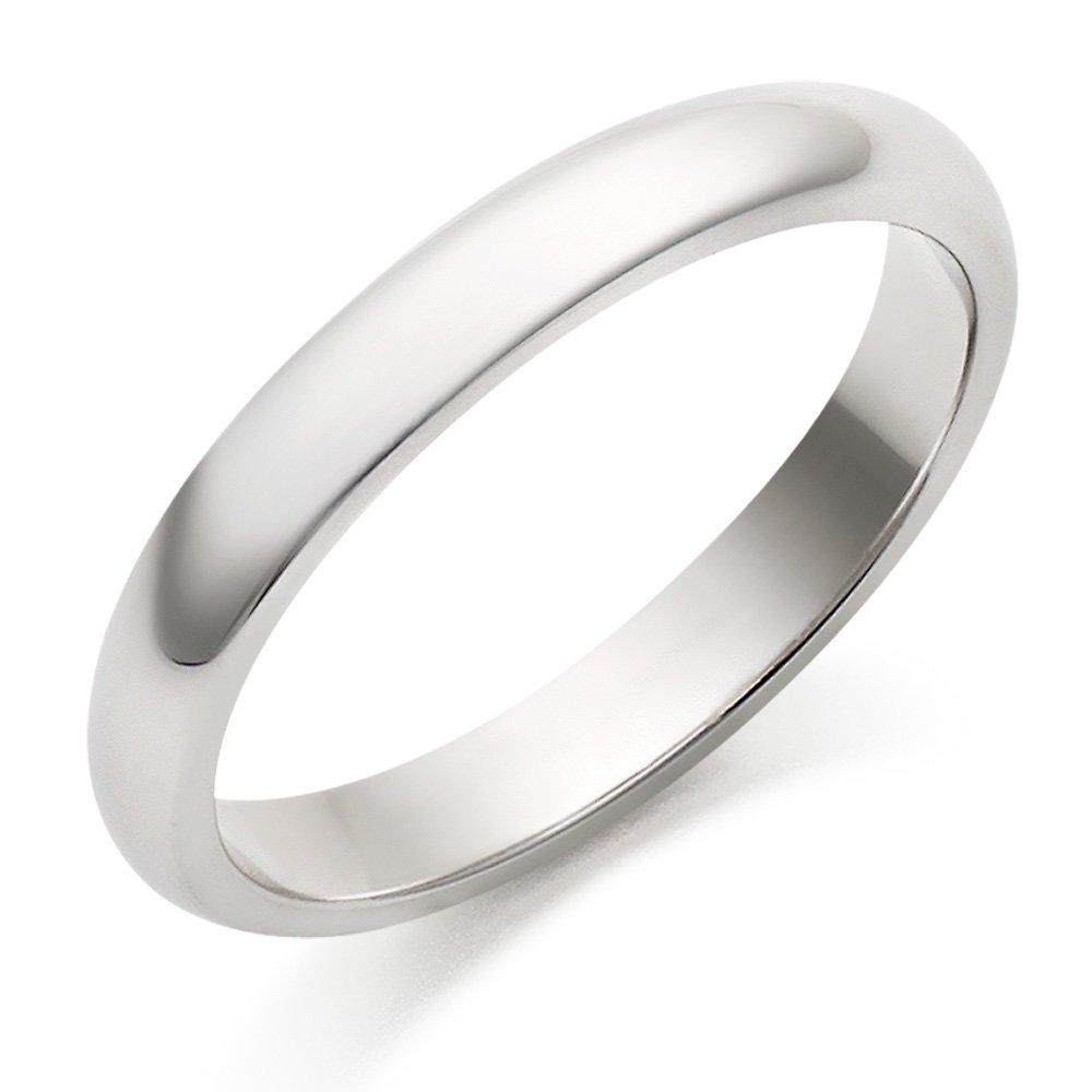 9ct White Gold 3mm Wedding Ring