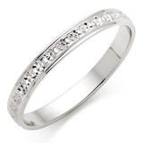 9ct White Gold Sparkle Wedding Ring