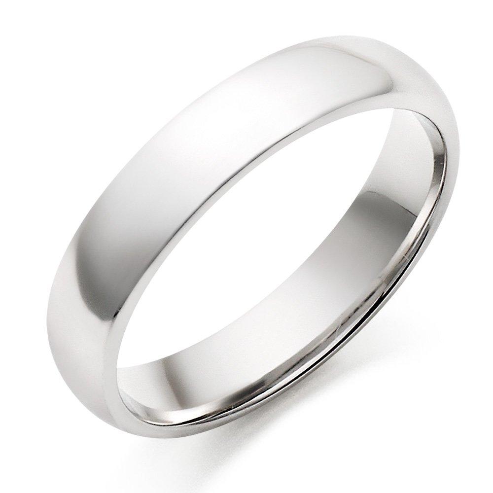 18ct White Gold Men's Wedding Ring | 0005044 | Beaverbrooks the Jewellers