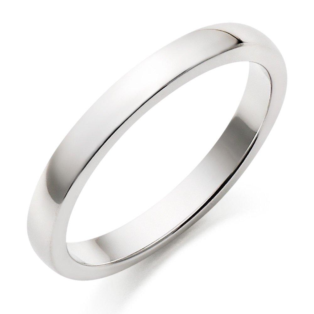 9ct White Gold Court Wedding Ring | 0004993 | Beaverbrooks the Jewellers