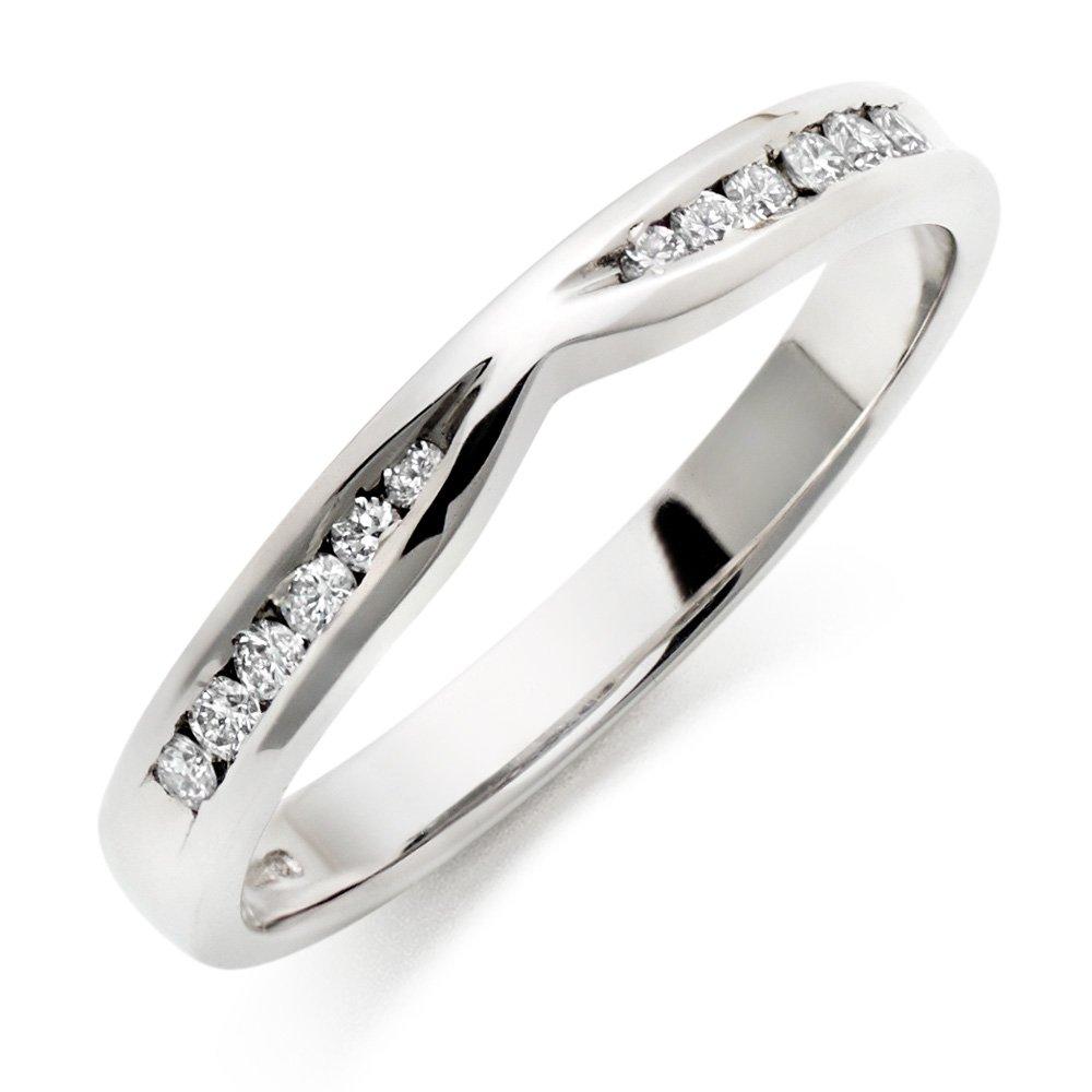 18ct White Gold Diamond Wedding Ring | 0005082 | Beaverbrooks the Jewellers