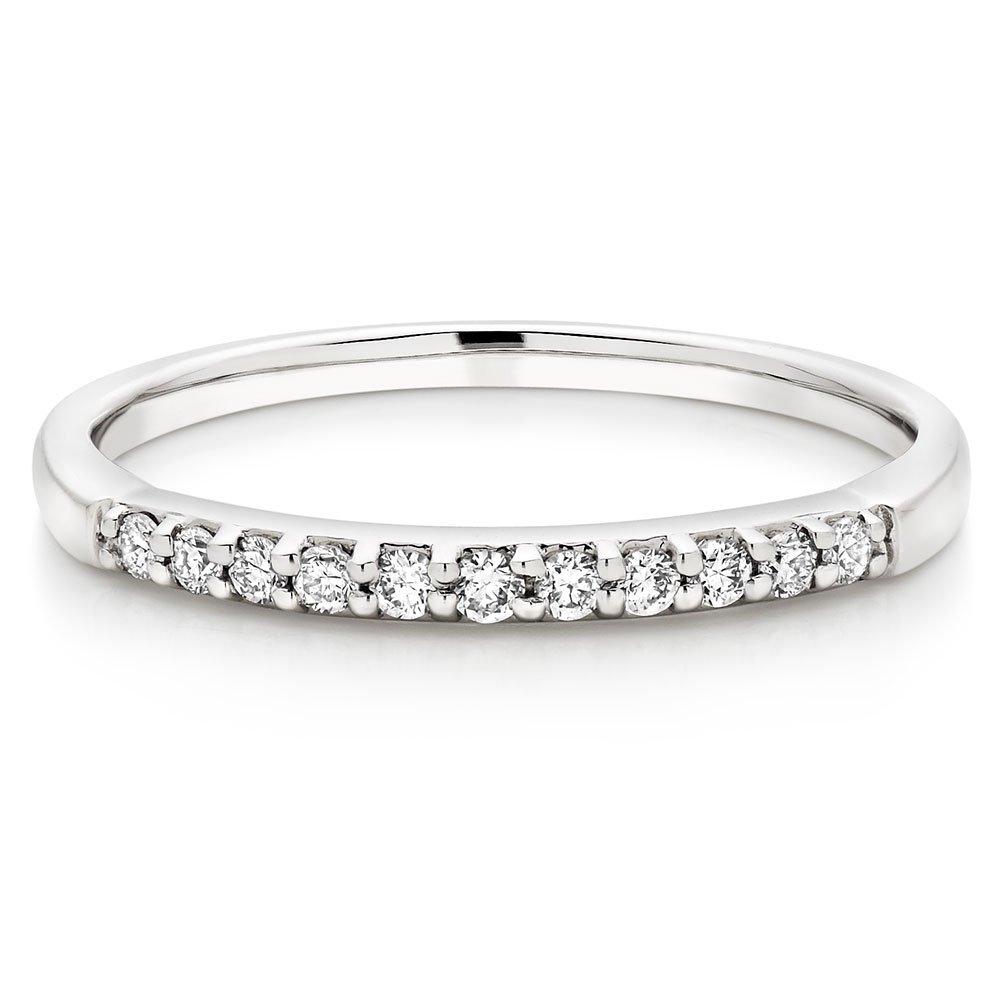 18ct White Gold Diamond Wedding Ring | 0005107 | Beaverbrooks the Jewellers