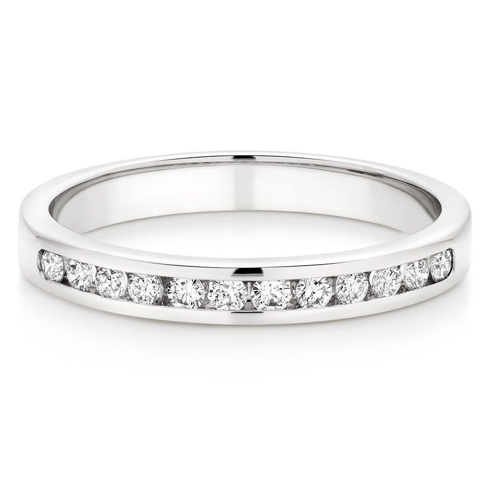 18ct White Gold Diamond Wedding Ring | 0007290 | Beaverbrooks the Jewellers