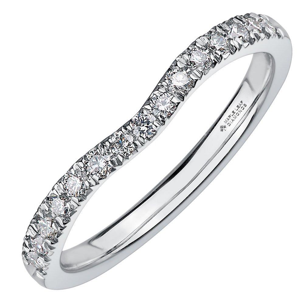 18ct White Gold Diamond Shaped Wedding Ring | 0005093 | Beaverbrooks ...