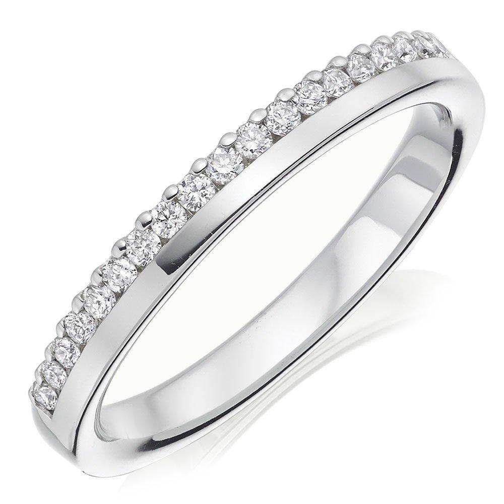18ct White Gold Diamond 2.5mm Ladies Wedding Ring