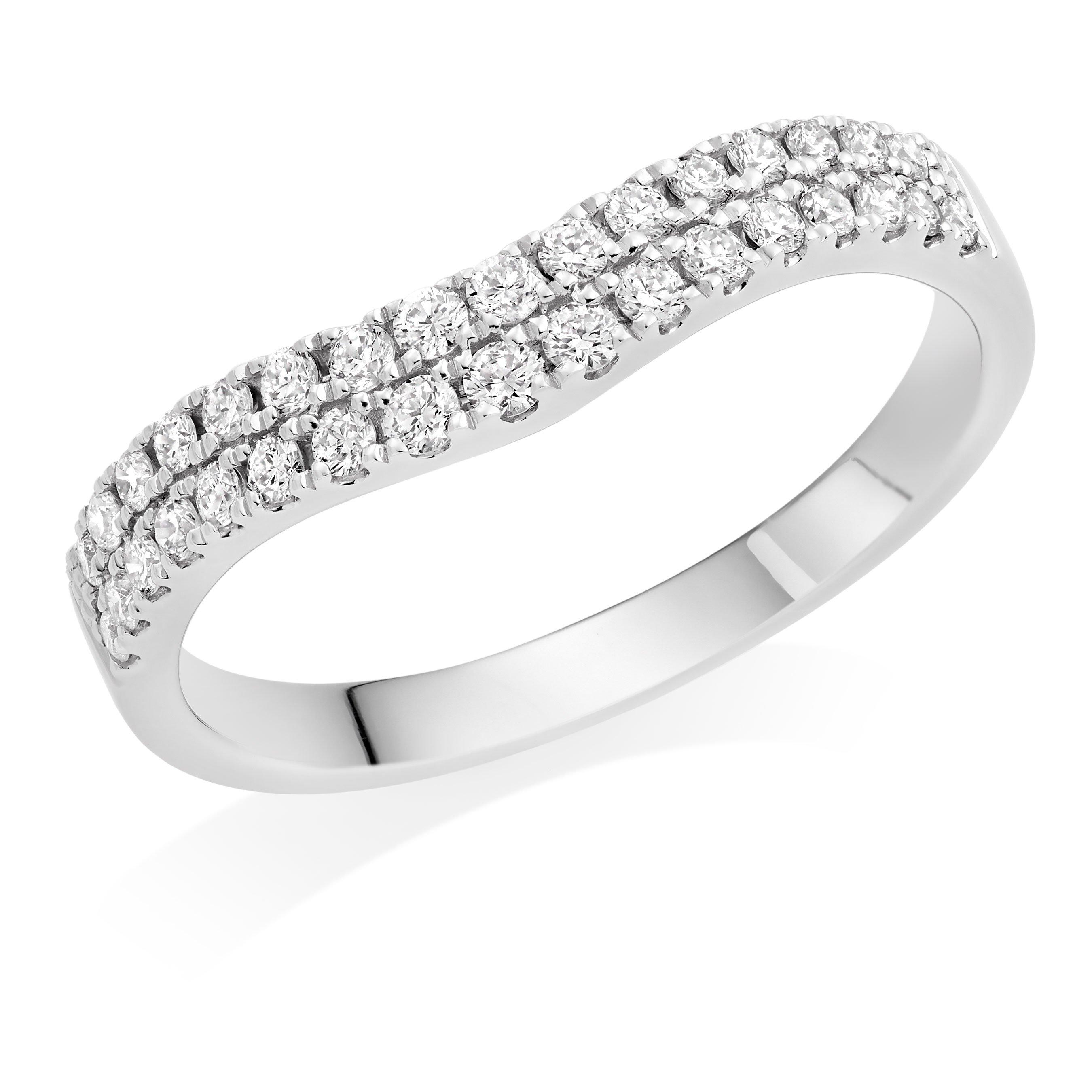 18ct White Gold Diamond 4mm Half Eternity Ring