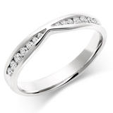 Platinum Diamond Shaped Wedding Ring