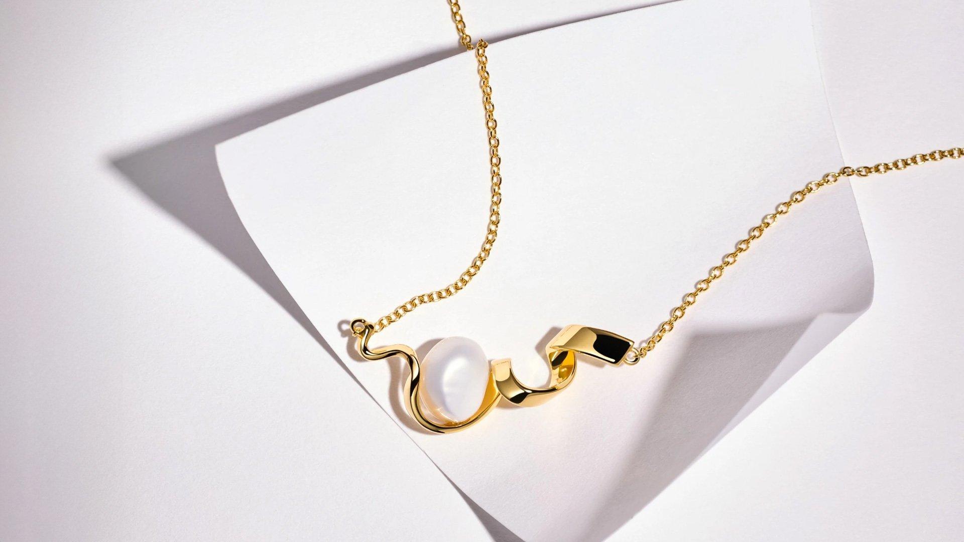 Astley Clarke Floe 18ct Yellow Gold Vermeil Freshwater Pearl Necklace