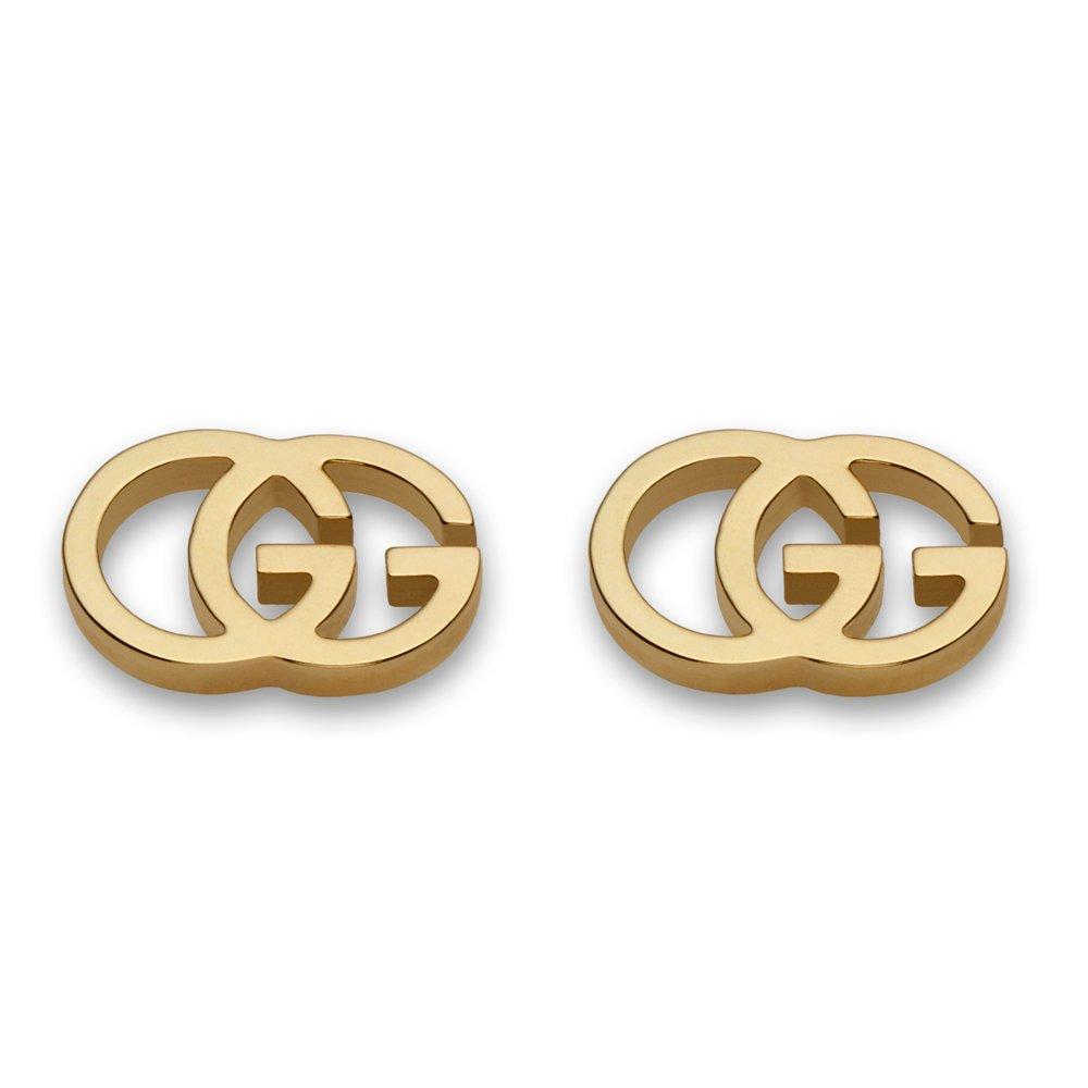 Gucci GG Tissue 18ct Gold Stud Earrings 