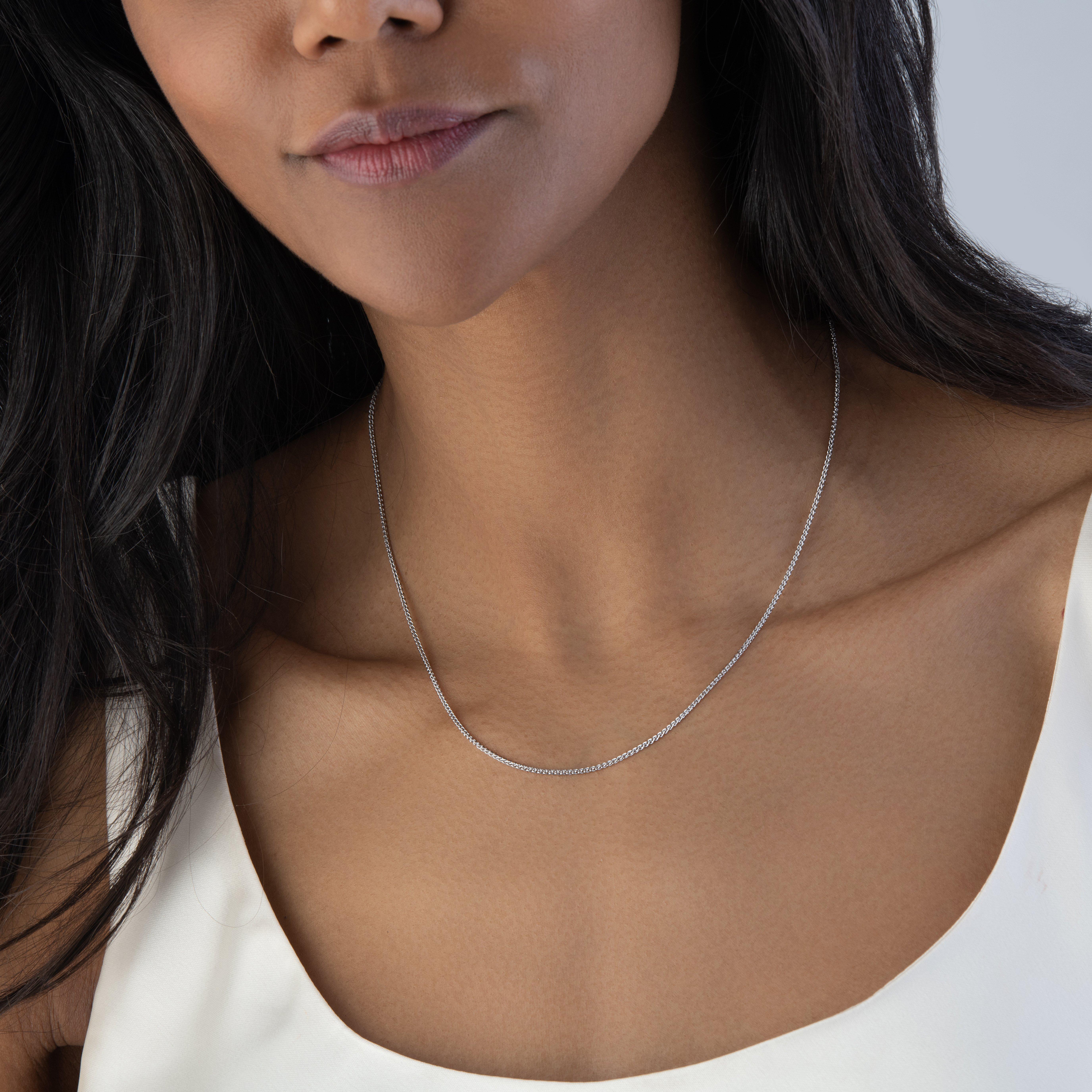 Beaverbrooks 18ct White Gold Spiga Chain