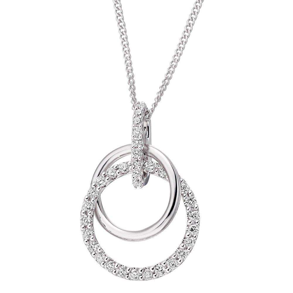 18ct White Gold Diamond Pendant | 0005263 | Beaverbrooks the Jewellers