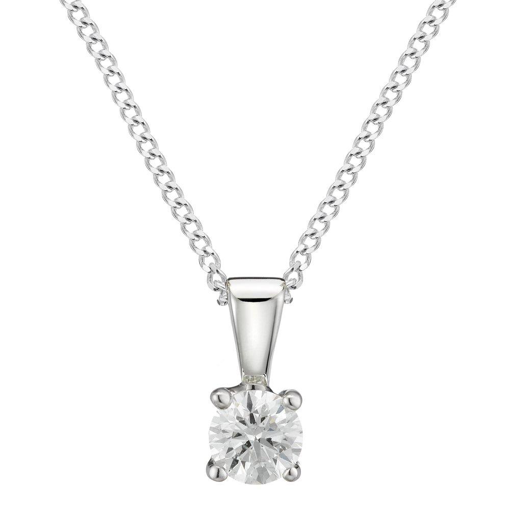 18ct White Gold Diamond Pendant