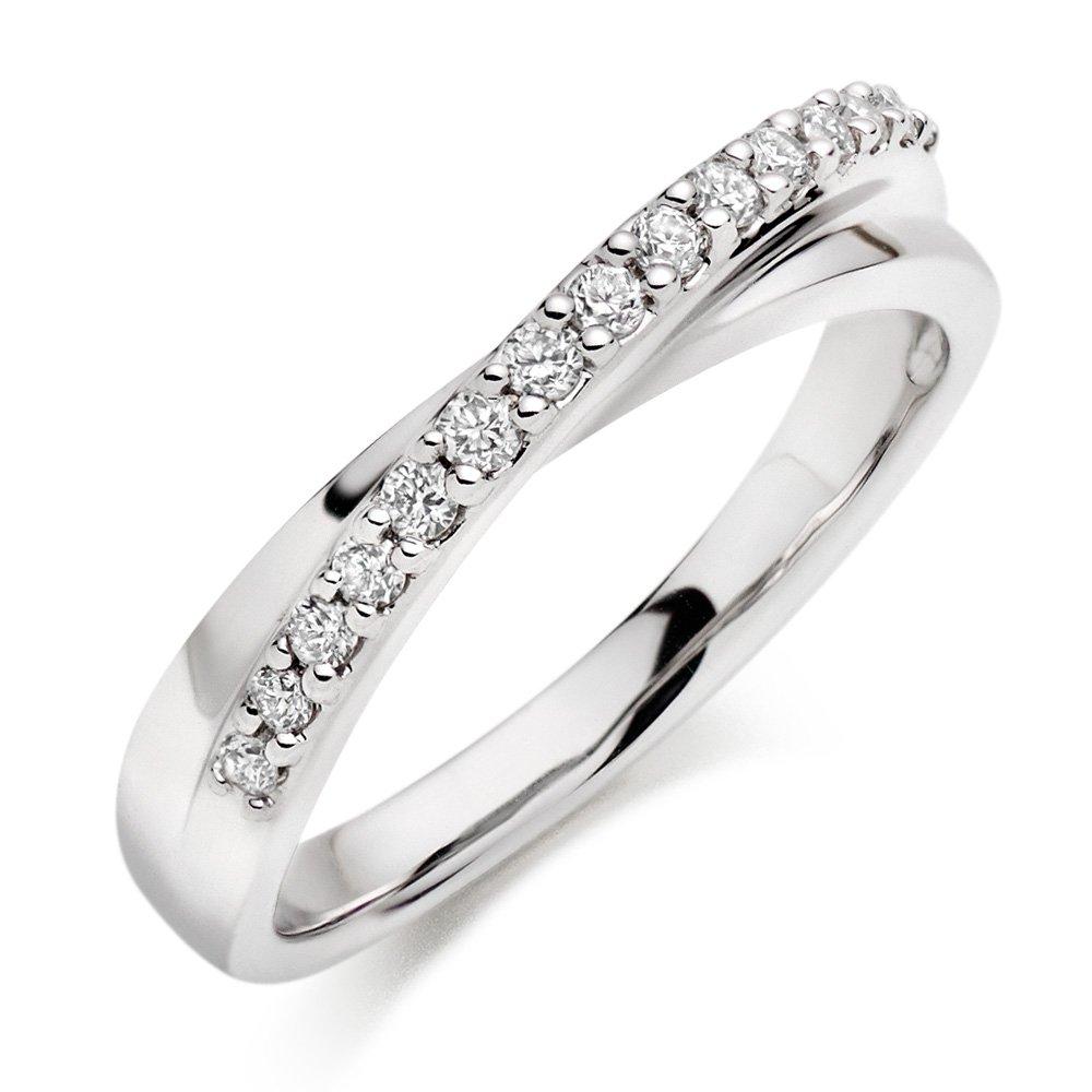 18ct White Gold Diamond 4mm Eternity Ring