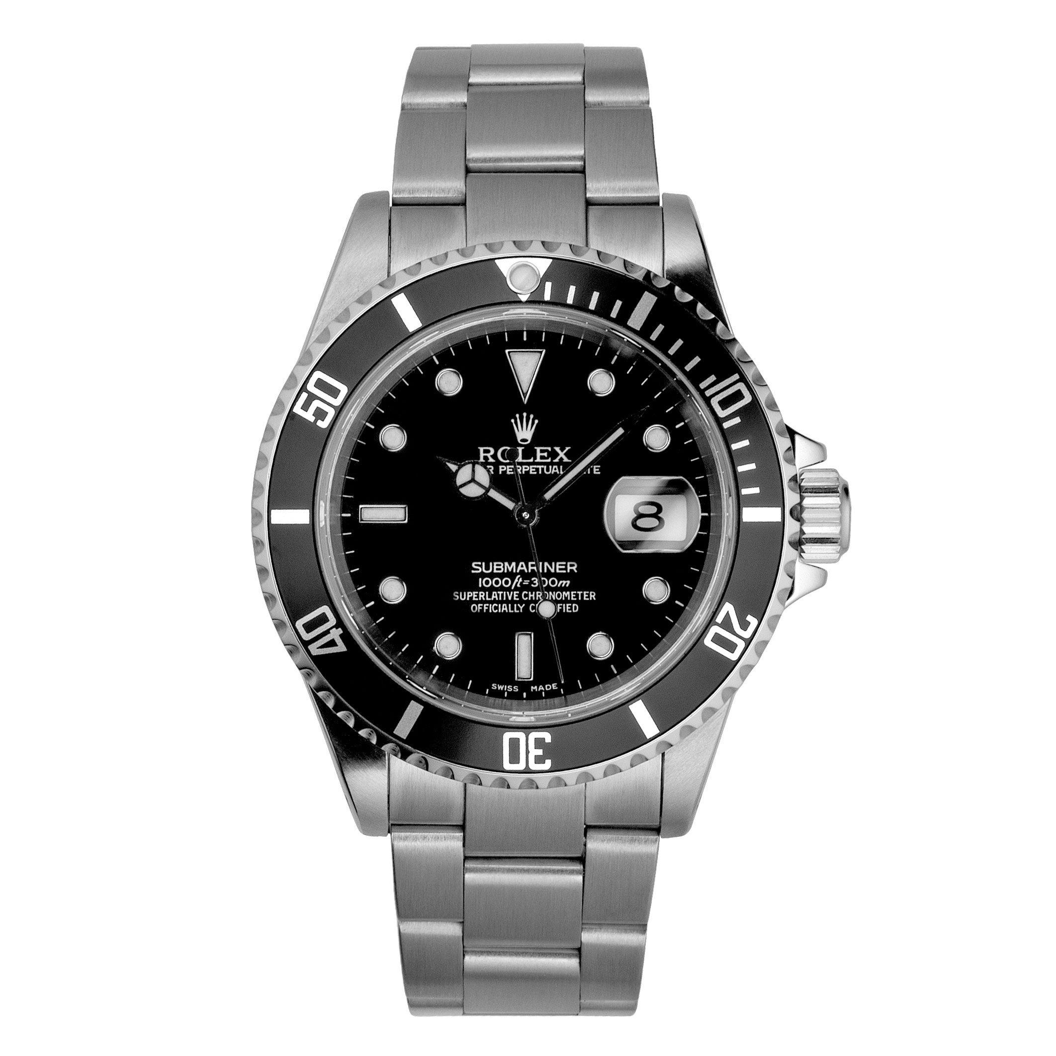 Rolex Pre Owned Submariner Date Automatic Men s Watch 16610 40 mm Black Dial Beaverbrooks