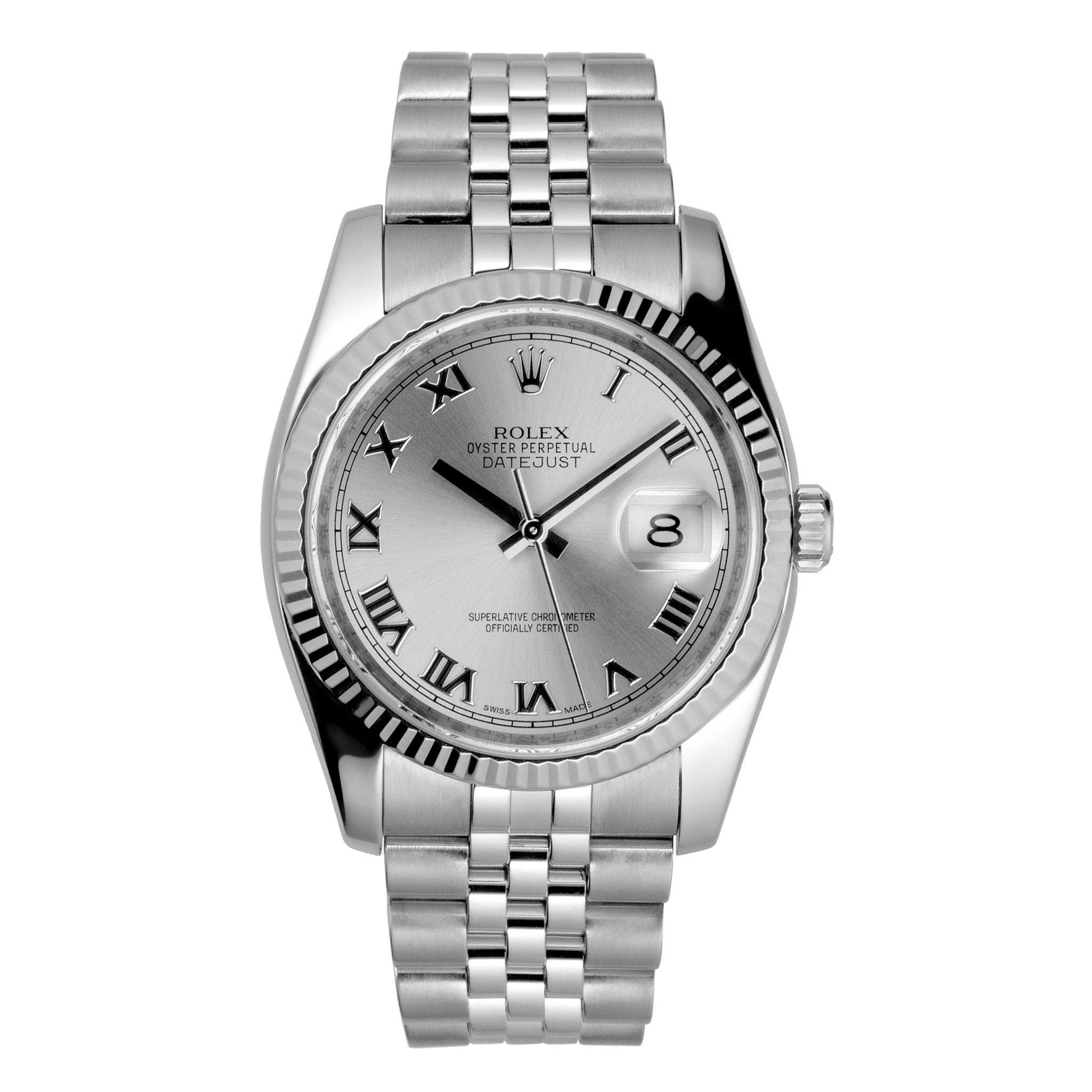 Rolex Pre-Owned Datejust Automatic Men's Watch 116234 | 36 mm, Silver ...