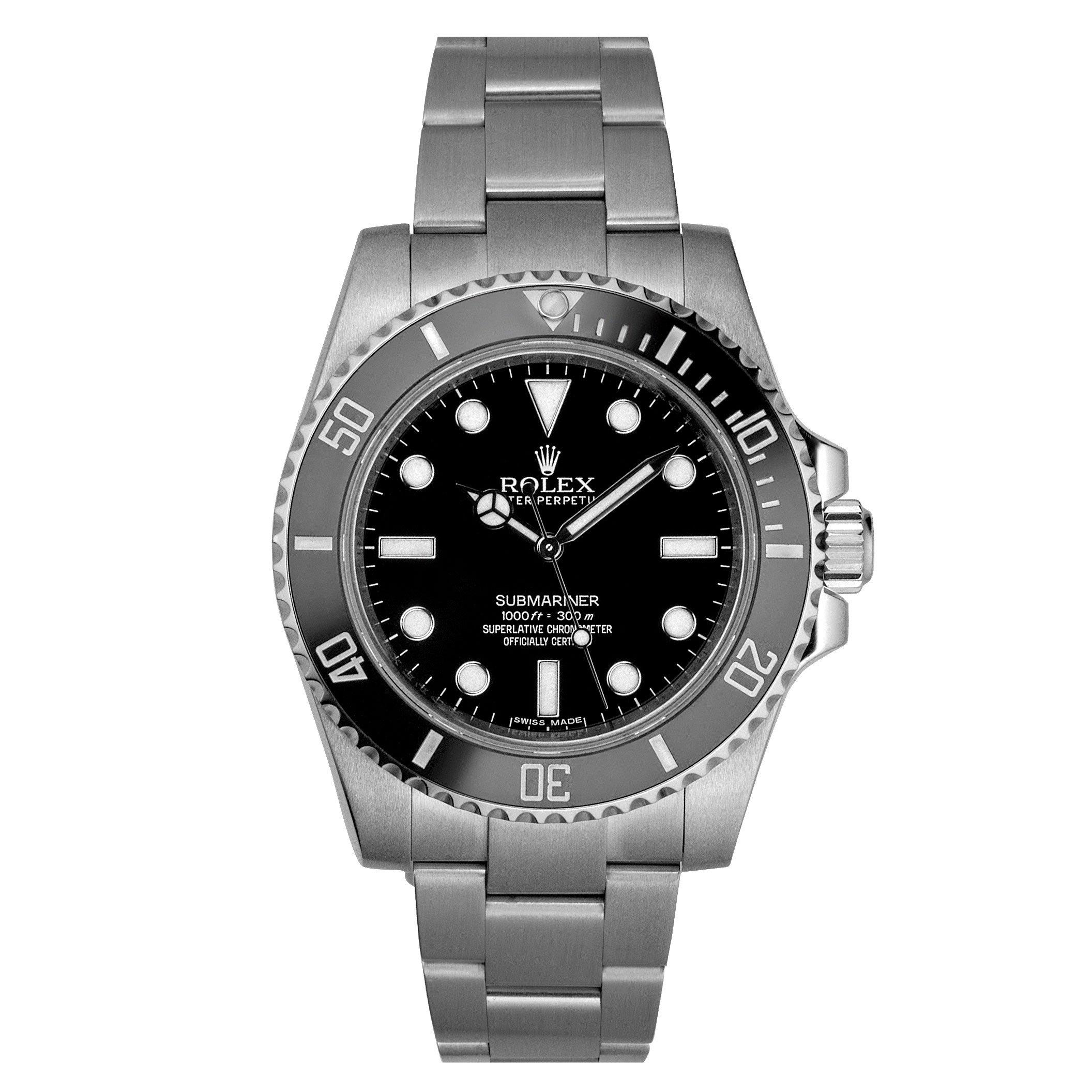 Rolex Pre Owned Submariner Automatic Men S Watch Mm Black