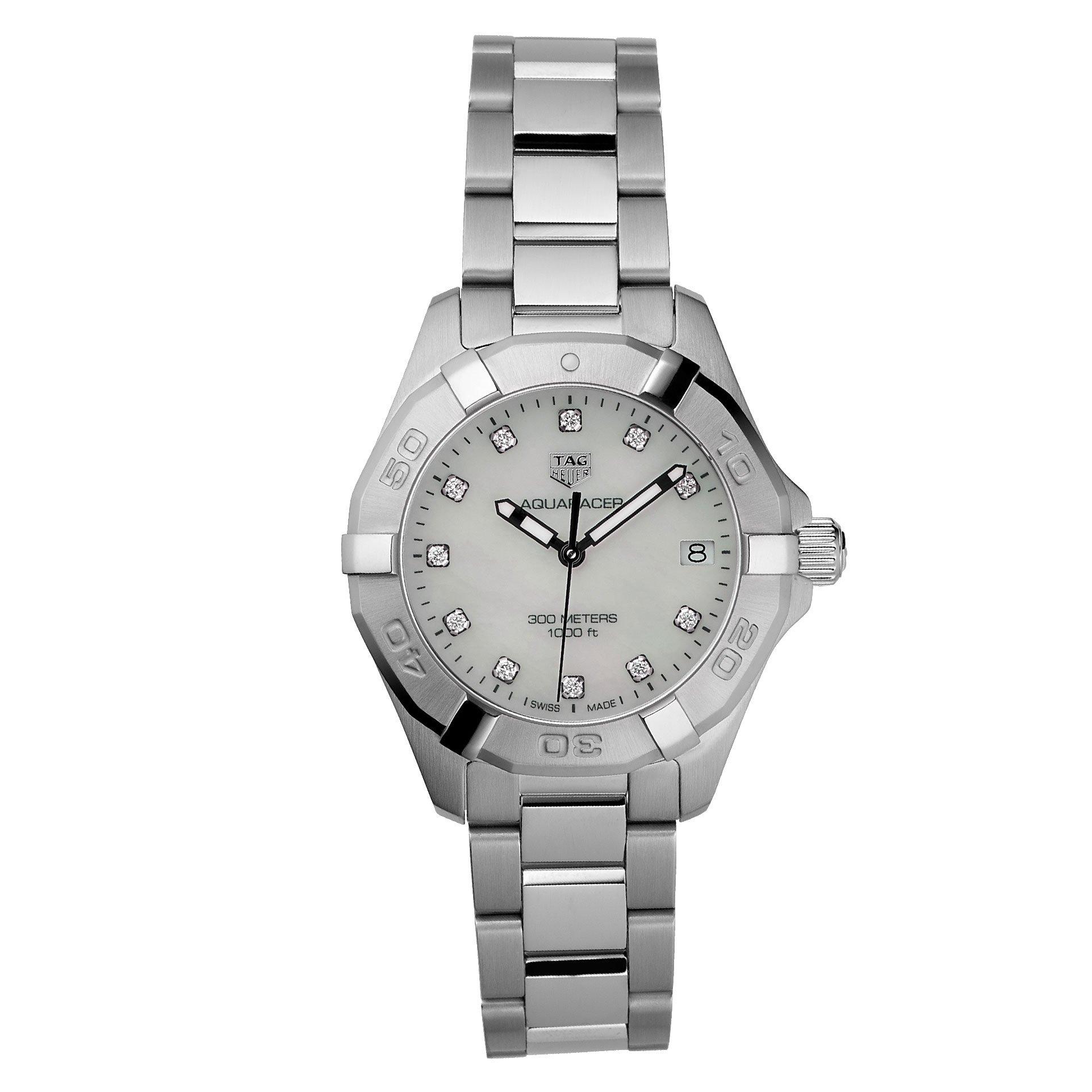 TAG Heuer Pre-Owned Aquaracer Diamond Ladies Watch M111241 | 32 mm ...