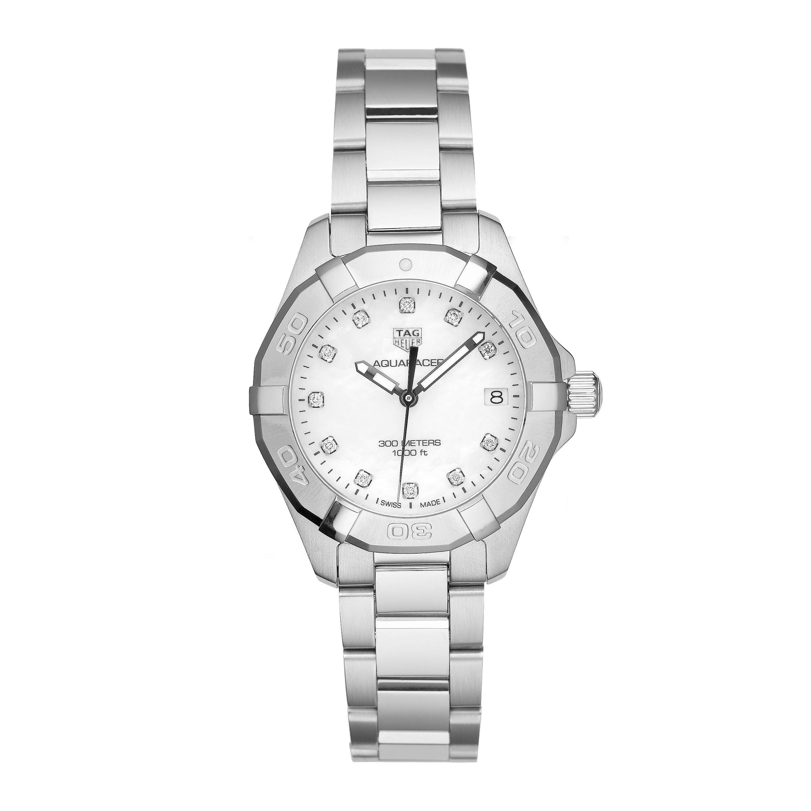 TAG Heuer Pre Owned Aquaracer Diamond Ladies Watch M111241 32 mm