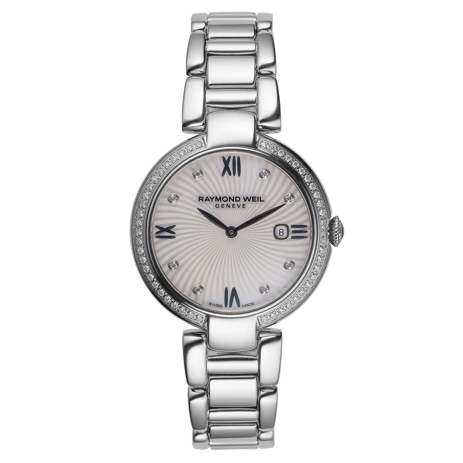 Raymond Weil Pre Owned Shine Diamond Ladies Watch M104844 32 mm Mother of Pearl Dial Beaverbrooks