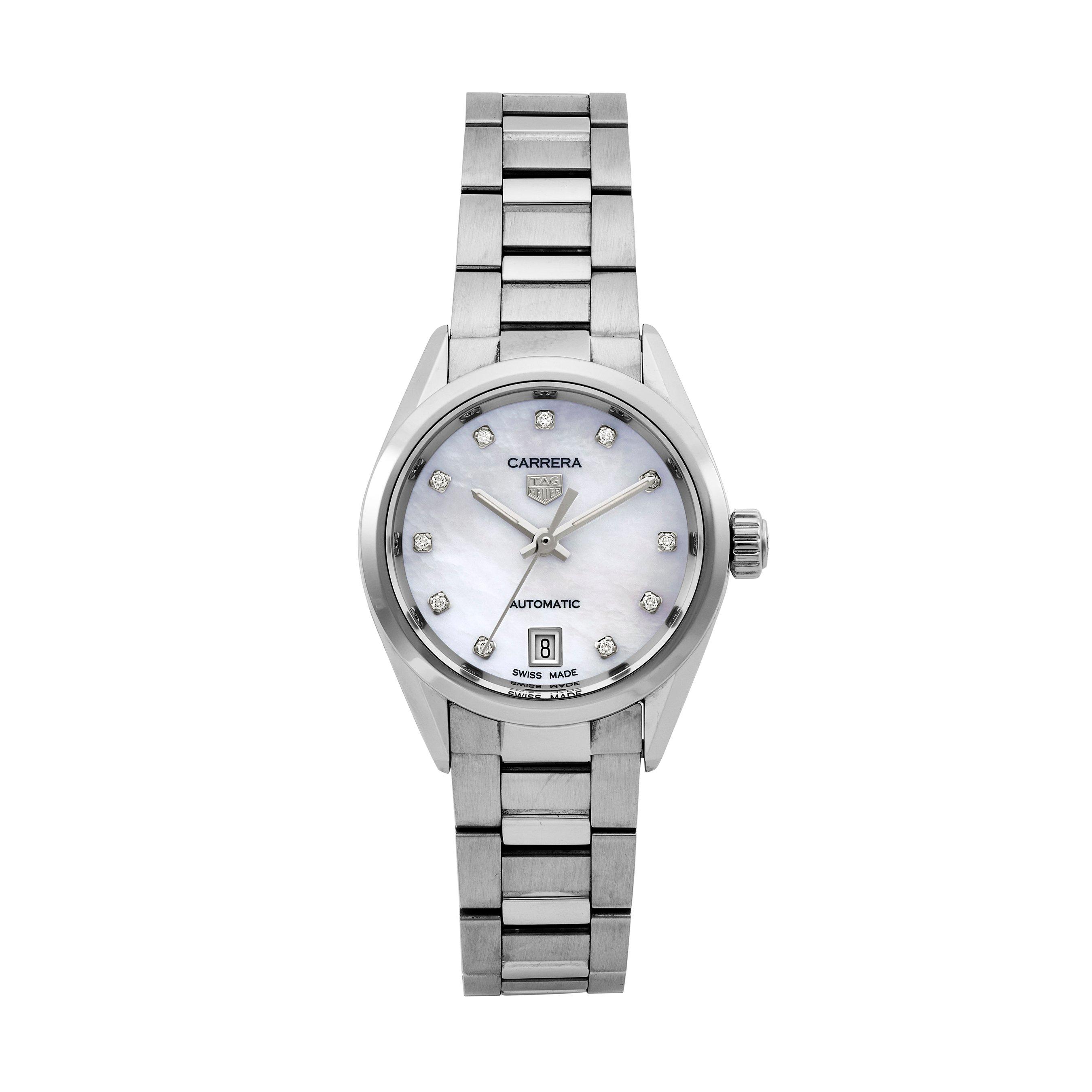 TAG Heuer Pre Owned Carrera Diamond Mother of Pearl Automatic