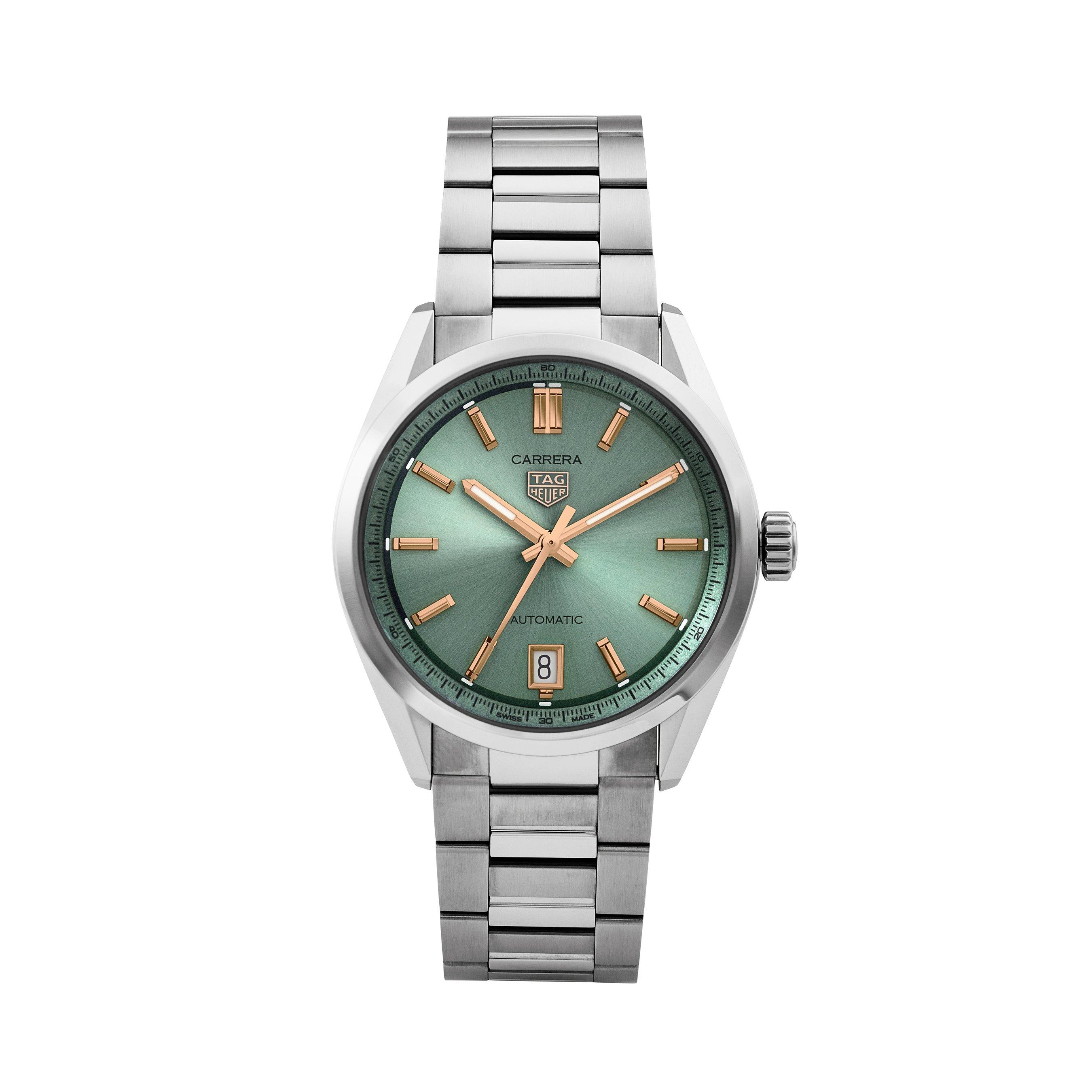 Green Dial Tag Heuer Carrera Two Tone Automatic Watch TAG Heuer - Main Image