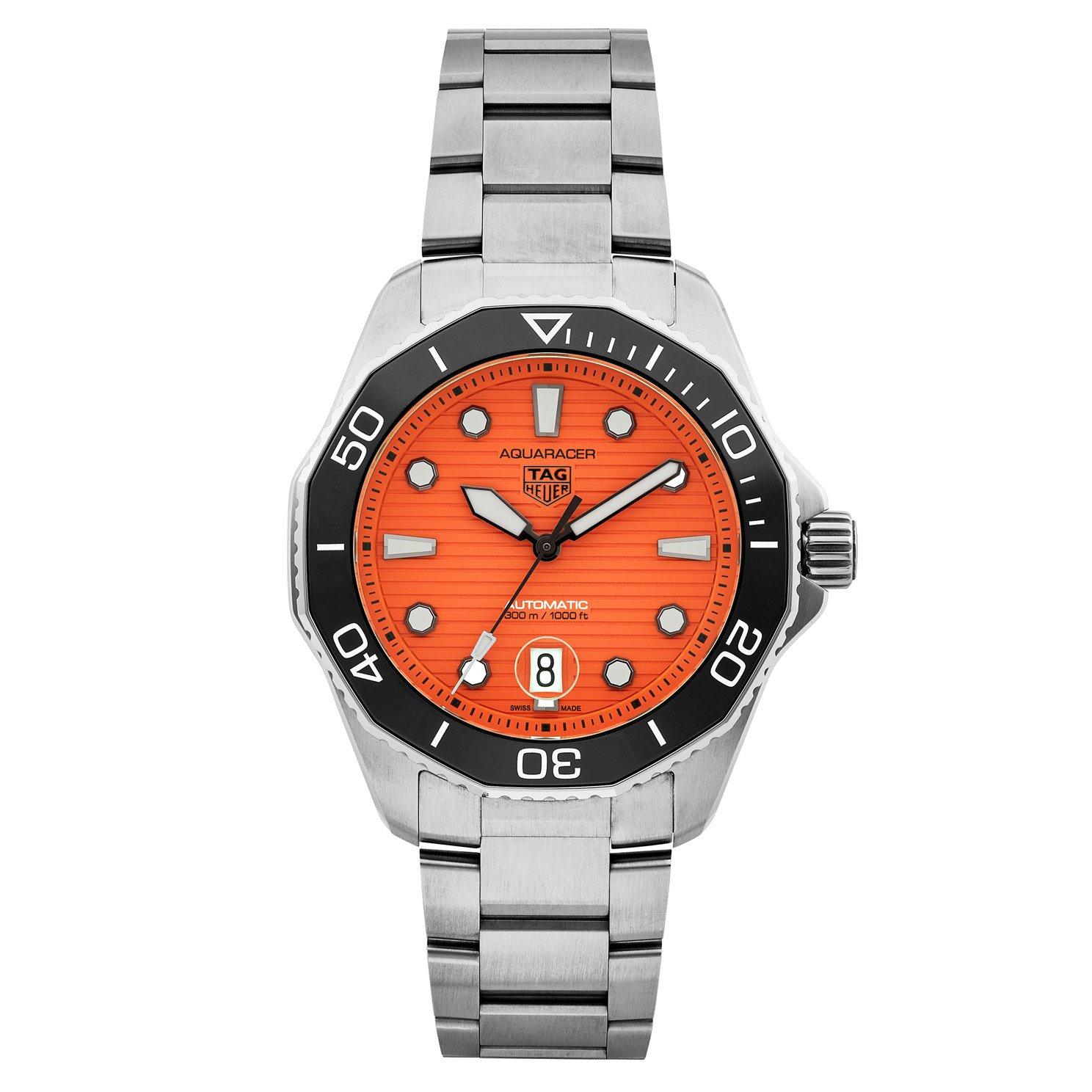 TAG Heuer Pre Owned Aquaracer Professional 300 Orange Diver Men s Watch M128997 43 mm Orange Dial Beaverbrooks