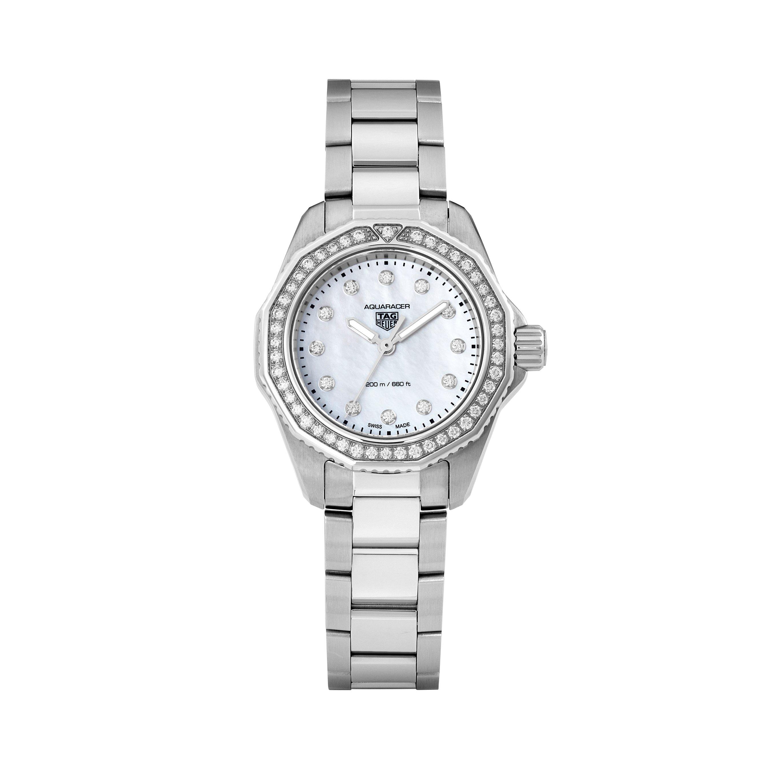 TAG Heuer Pre-Owned Aquaracer Professional 200 Diamond Ladies Watch ...