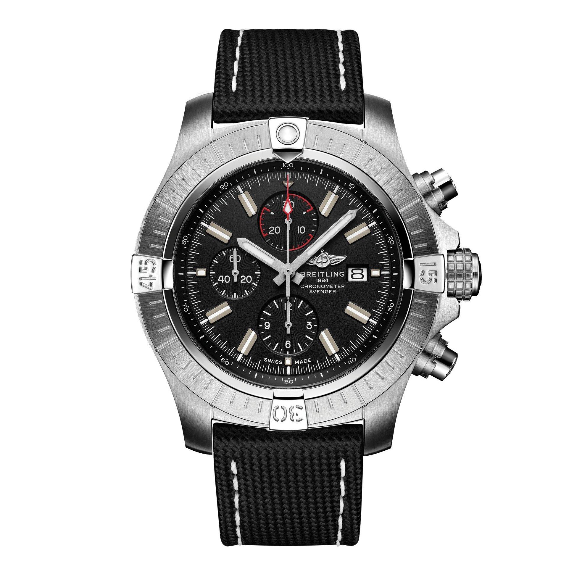 Breitling Pre Owned Super Avenger Chronograph 48mm Automatic Men S Watch M120604 48 Mm Black