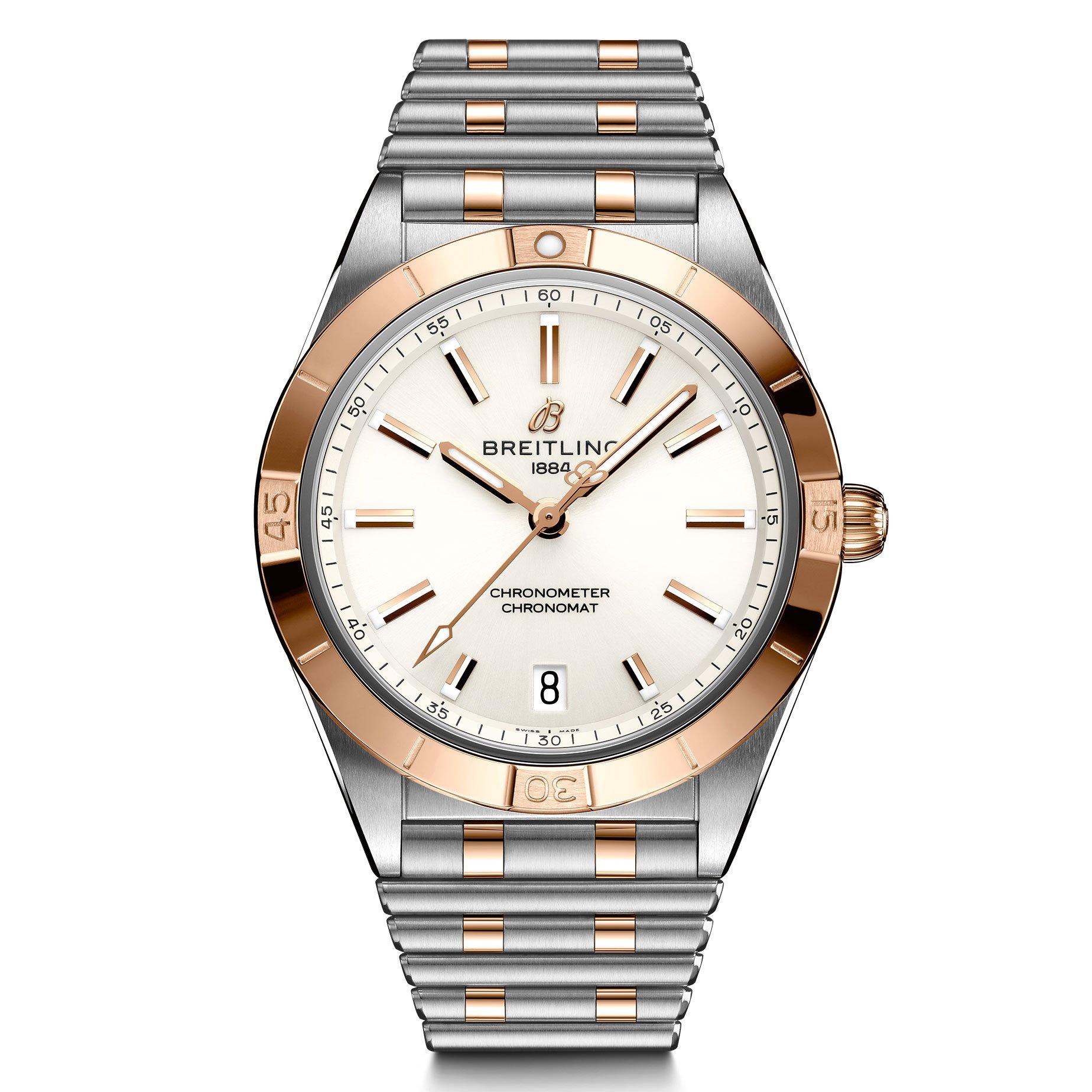 Breitling Pre-Owned Chronomat Automatic 36mm Stainless Steel and 18ct Rose Gold Ladies Watch