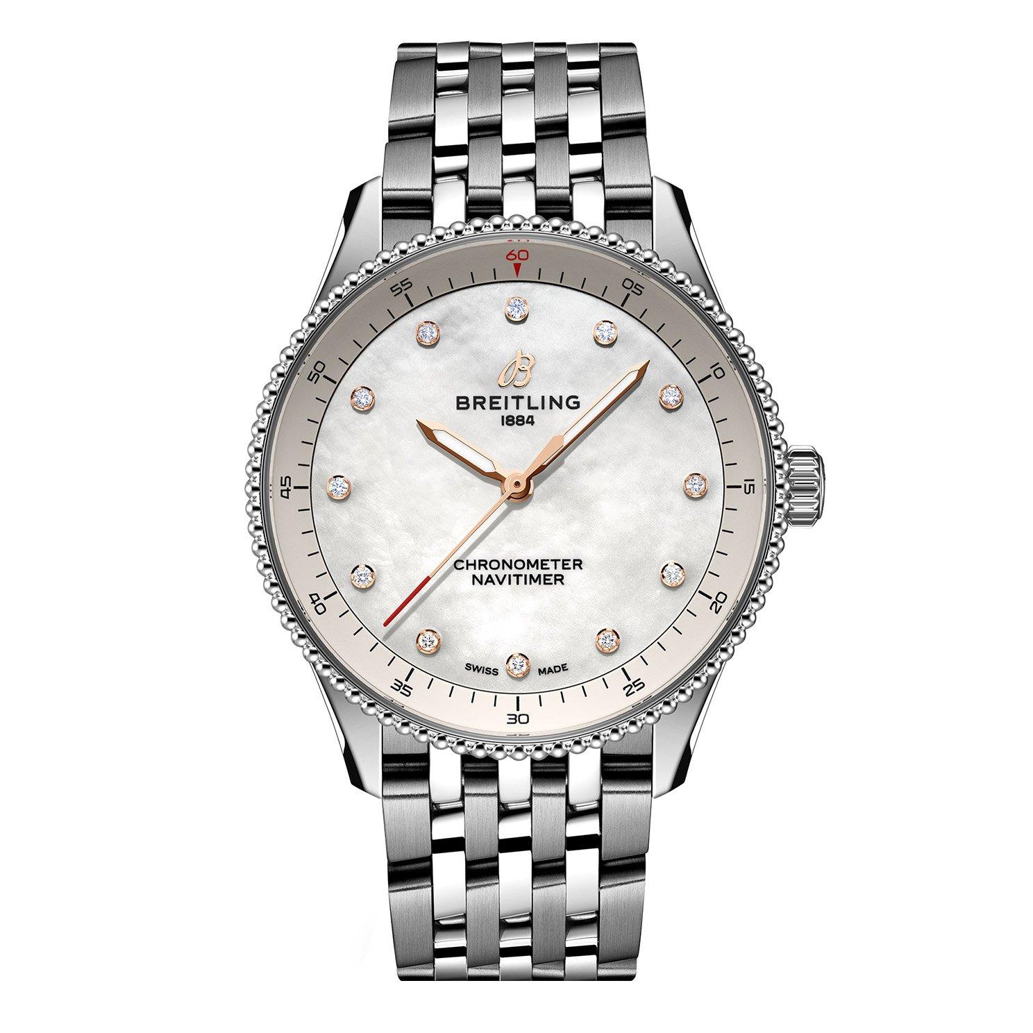 Breitling Pre-Owned Navitimer 32mm Mother of Pearl Ladies Watch