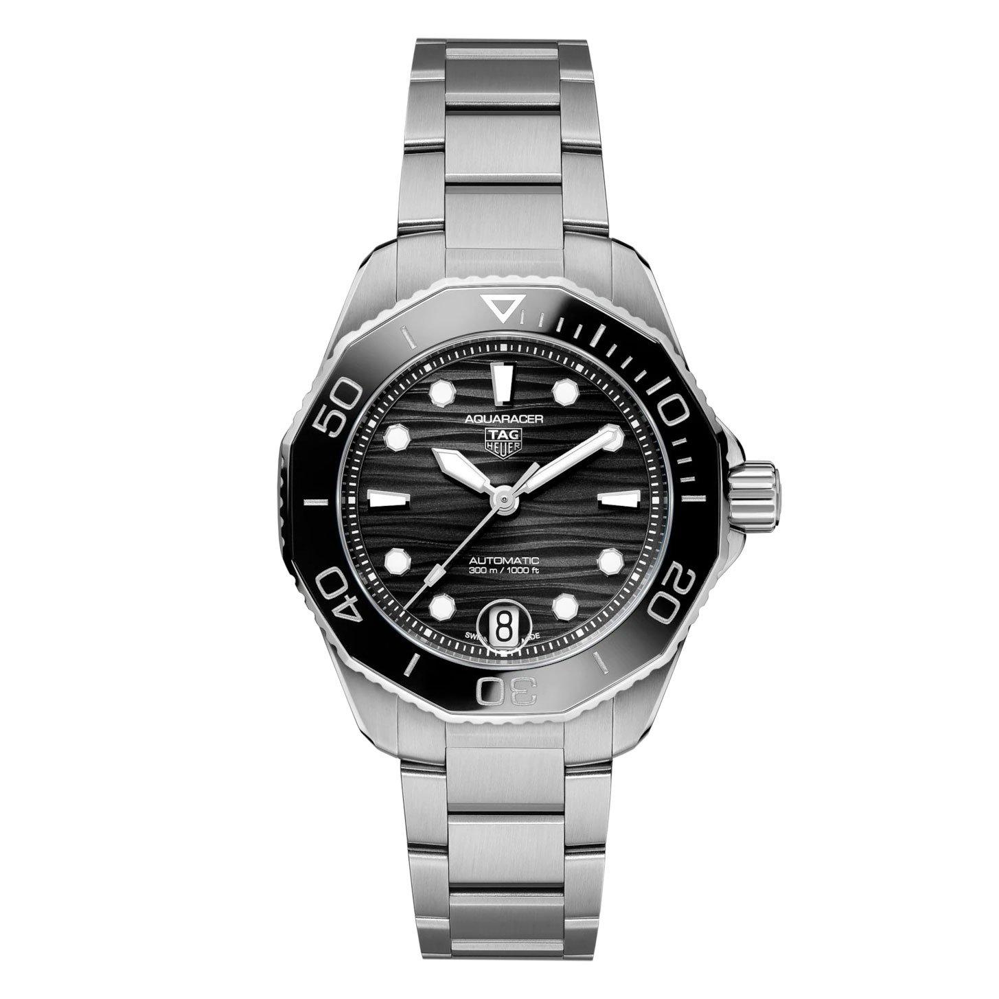 TAG Heuer Pre-Owned Aquaracer Calibre 5 Automatic Ladies Black Steel 36mm Watch