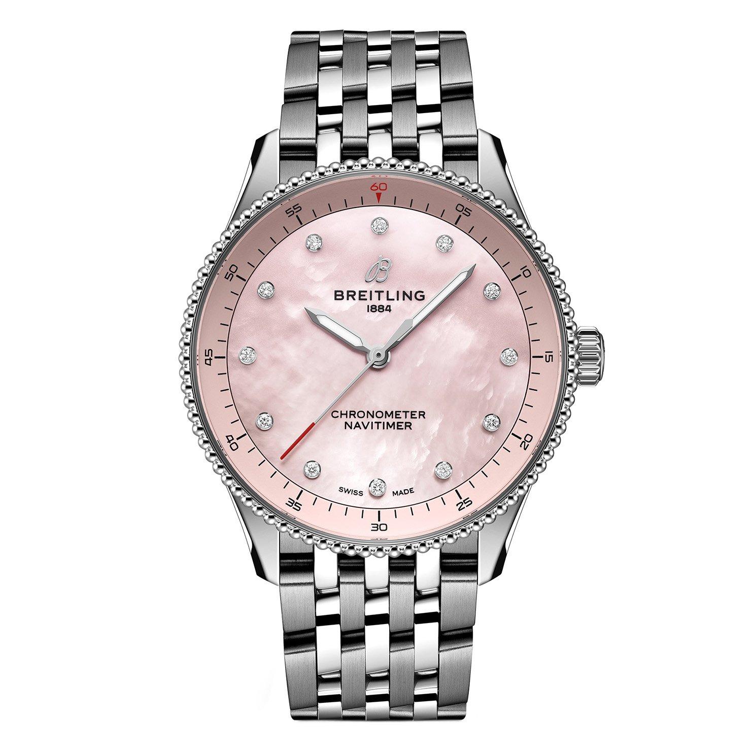Breitling Pre-Owned Navitimer 32mm Mother of Pearl Ladies Watch