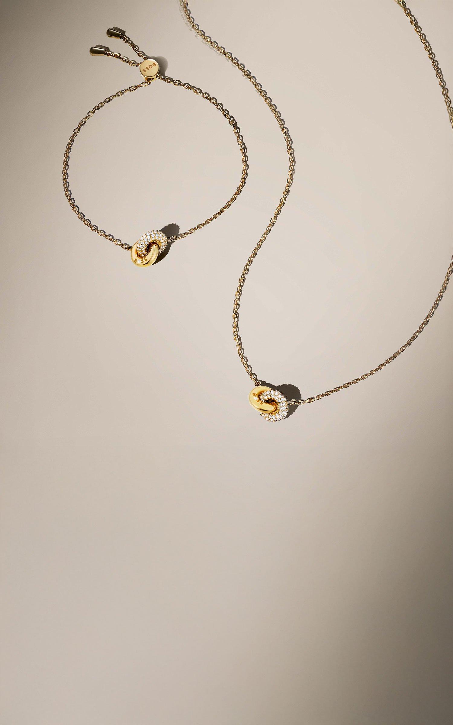 Model wears BOSS by Hugo Boss Jewellery and Watches