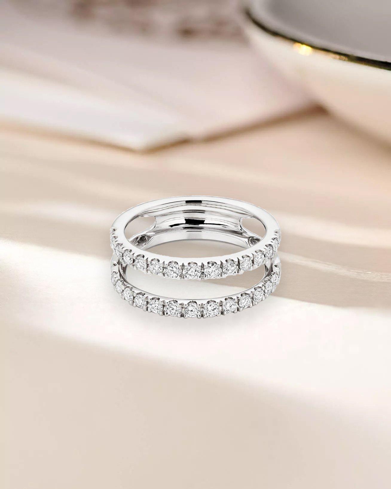 Men's Diamond Wedding Band Sterling Silver Size 9 - 0.12 Carat Round Diamond Anniversary Ring