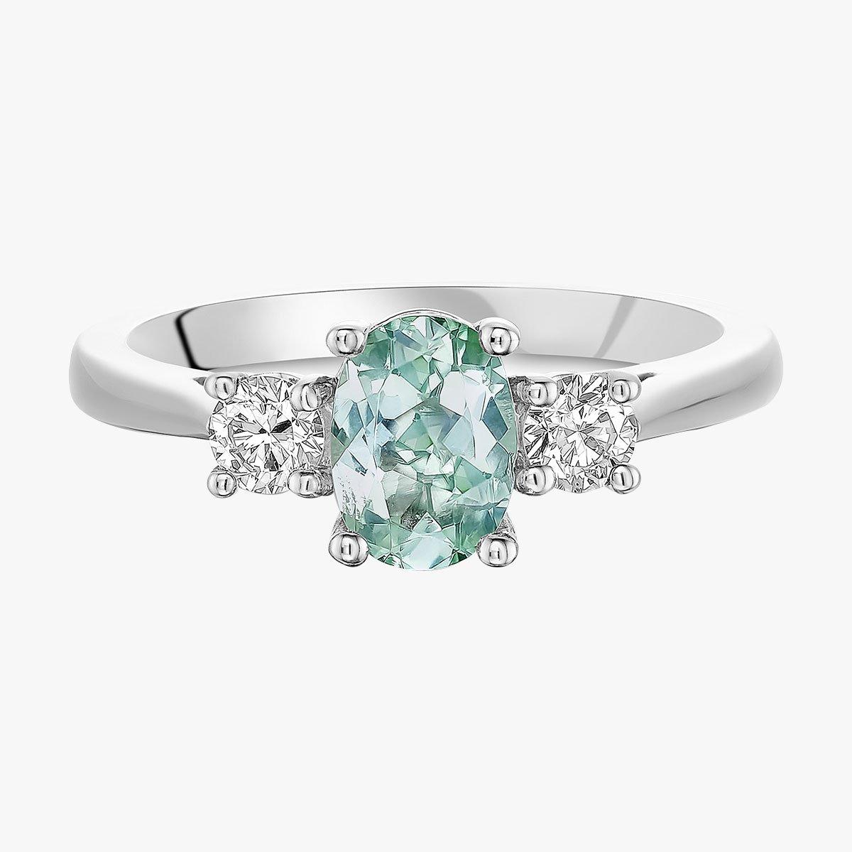 Coloured Gemstone Diamond Rings