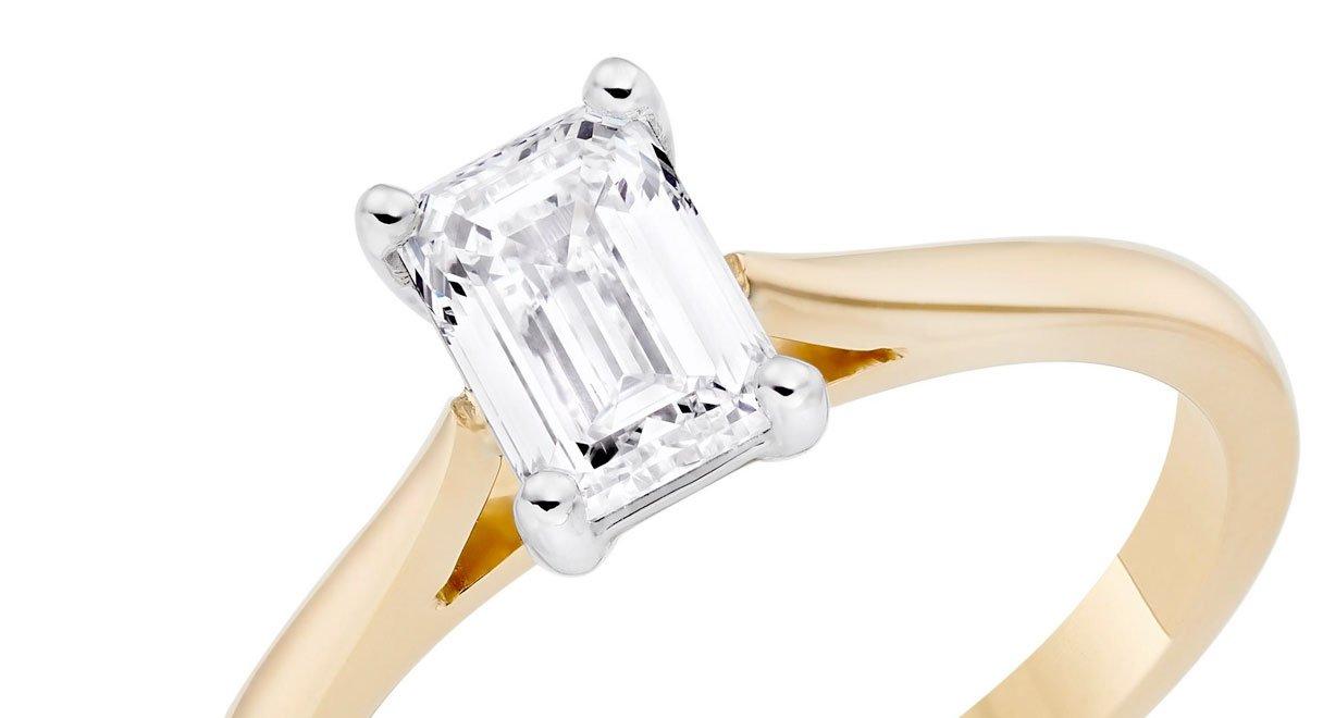 Shop Emerald Cut Engagement Rings