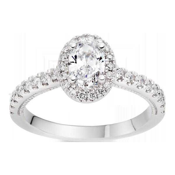 Halo diamond rings