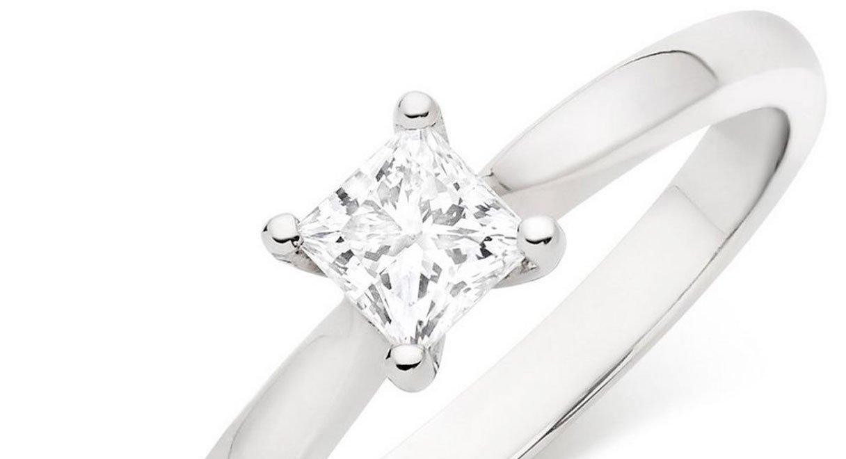 Shop Princess Cut Diamond Engagement Rings
