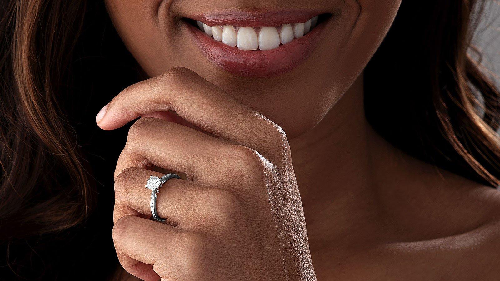 Beyond Brilliance 18ct White Gold and Rose Gold Diamond Solitaire Ring