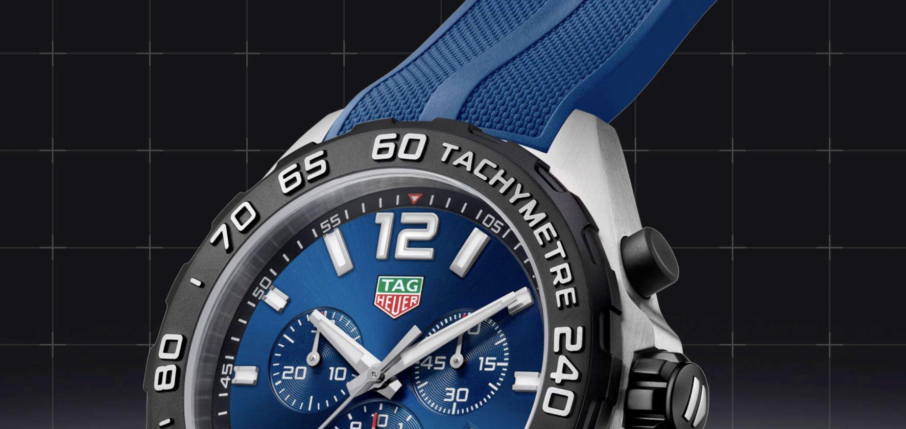 TAG Heuer Fromula 1 watch with thachymetre scale