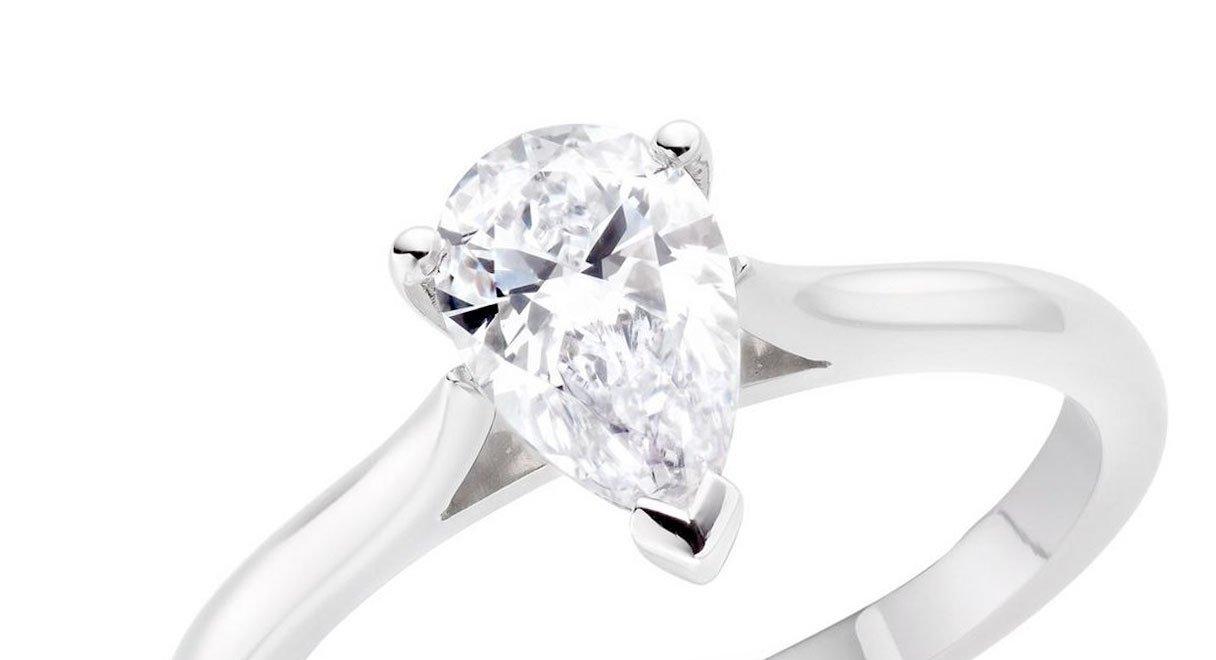 Shop Teardrop Cut Diamond Engagement RIngs