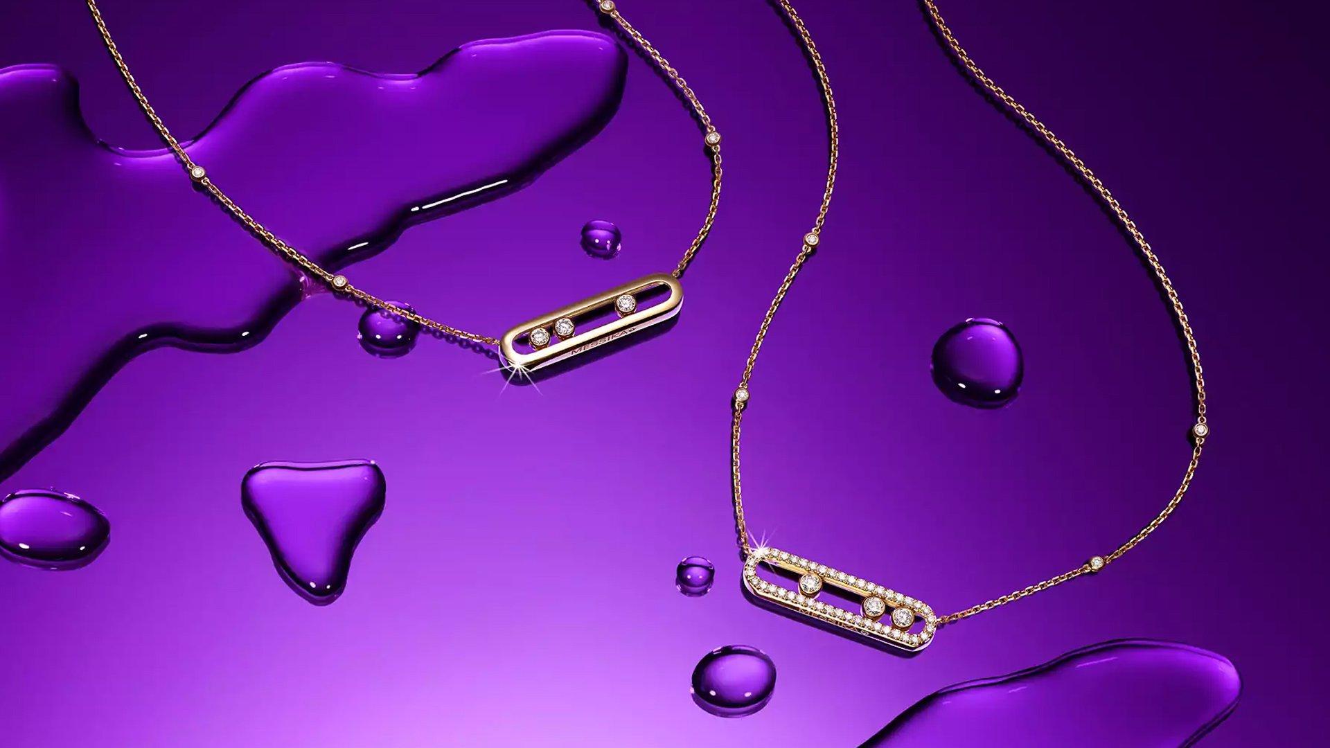 Messika Move Classic Diamond Necklace in 18ct Yellow Gold