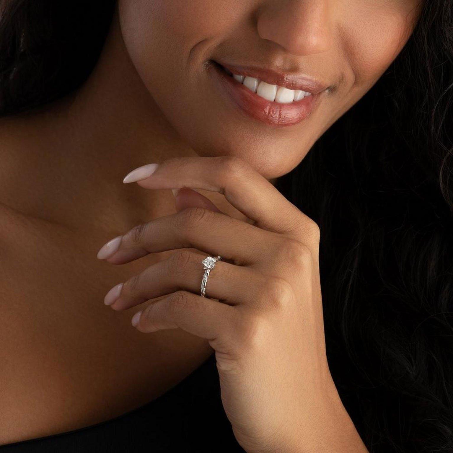 Maple Leaf Diamonds set in 18ct white gold