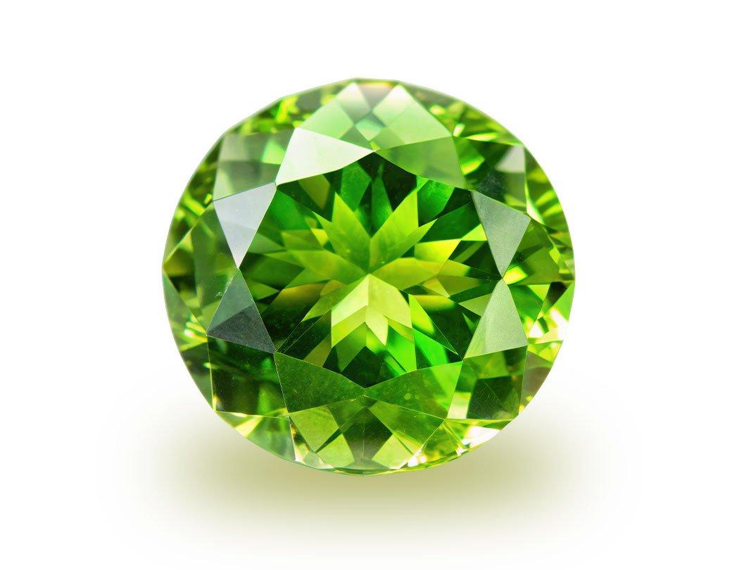 A peridot gemstone